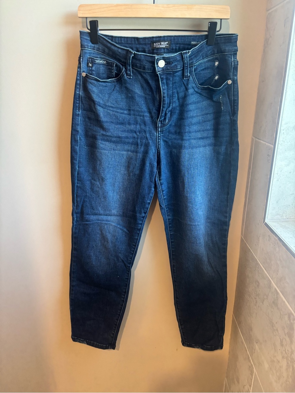 Judy Blue Women's Dark Blue Boyfriend Jeans COOL DENIM